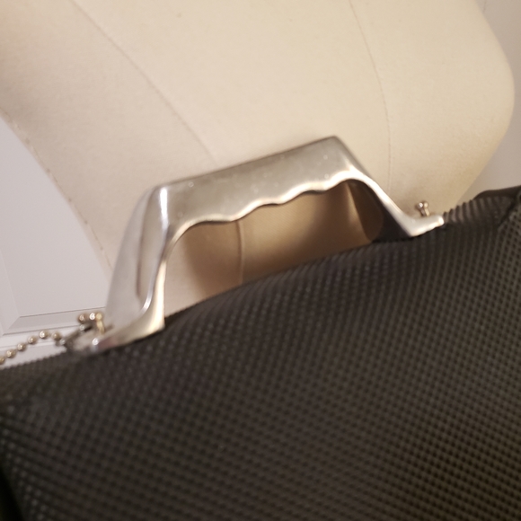 HI-tek Industrial cyber punk pareidolia black vegan rubber messenger unisex bag - Picture 5 of 10